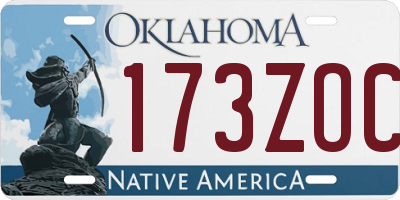 OK license plate 173ZOC