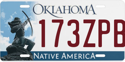 OK license plate 173ZPB