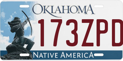 OK license plate 173ZPD