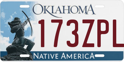OK license plate 173ZPL