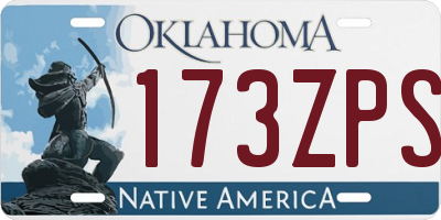 OK license plate 173ZPS