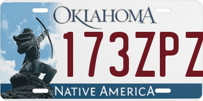 OK license plate 173ZPZ