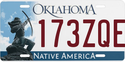 OK license plate 173ZQE