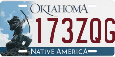 OK license plate 173ZQG