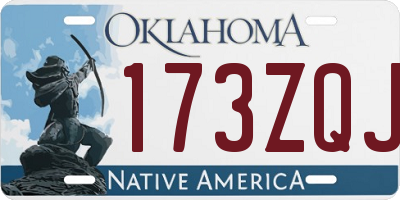 OK license plate 173ZQJ