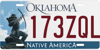 OK license plate 173ZQL