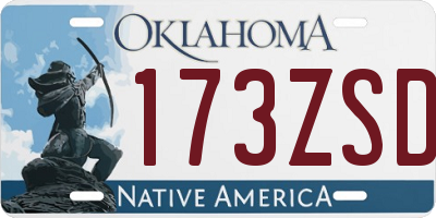 OK license plate 173ZSD