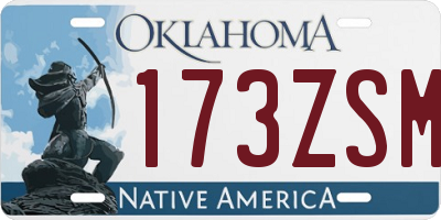 OK license plate 173ZSM
