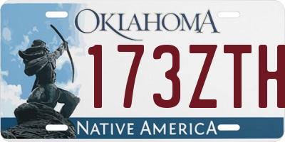 OK license plate 173ZTH