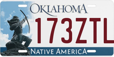 OK license plate 173ZTL