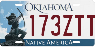 OK license plate 173ZTT