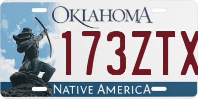 OK license plate 173ZTX