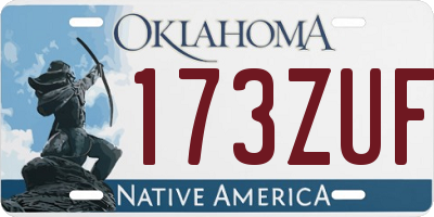 OK license plate 173ZUF