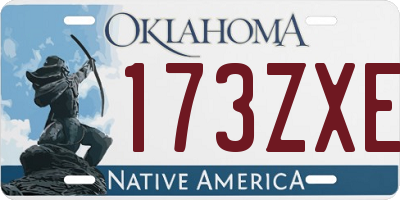 OK license plate 173ZXE