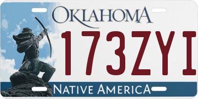 OK license plate 173ZYI