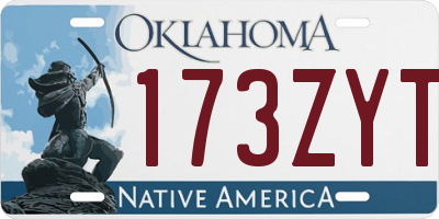 OK license plate 173ZYT