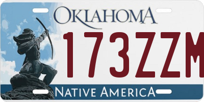 OK license plate 173ZZM