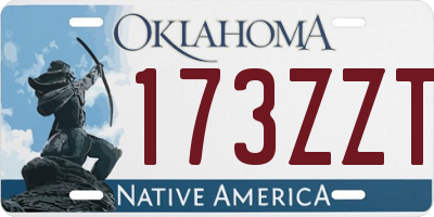 OK license plate 173ZZT