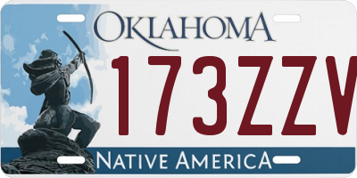 OK license plate 173ZZV