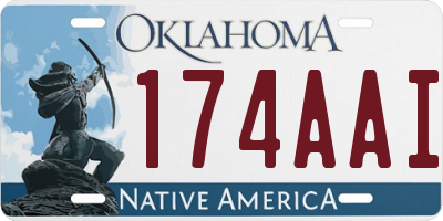 OK license plate 174AAI