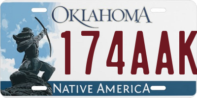 OK license plate 174AAK