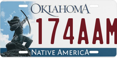 OK license plate 174AAM