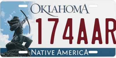 OK license plate 174AAR