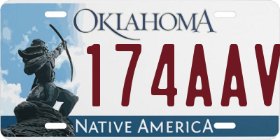 OK license plate 174AAV