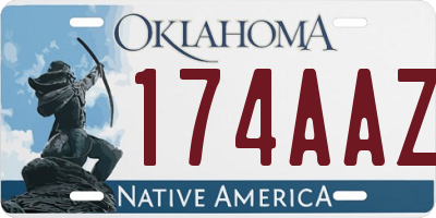 OK license plate 174AAZ