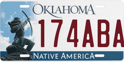OK license plate 174ABA