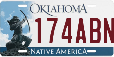 OK license plate 174ABN