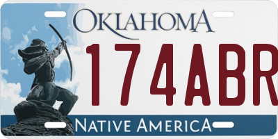 OK license plate 174ABR