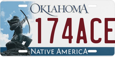 OK license plate 174ACE