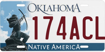 OK license plate 174ACL