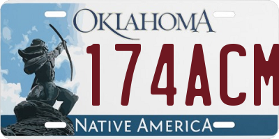 OK license plate 174ACM