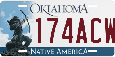 OK license plate 174ACW