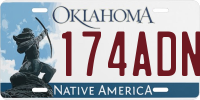 OK license plate 174ADN