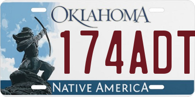 OK license plate 174ADT