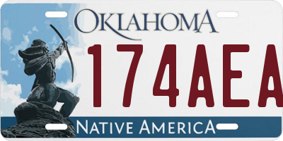 OK license plate 174AEA