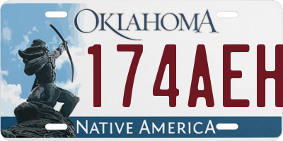 OK license plate 174AEH