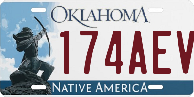 OK license plate 174AEV