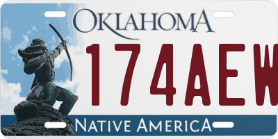OK license plate 174AEW