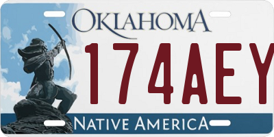OK license plate 174AEY