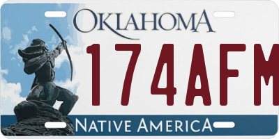 OK license plate 174AFM