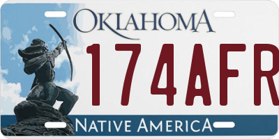OK license plate 174AFR