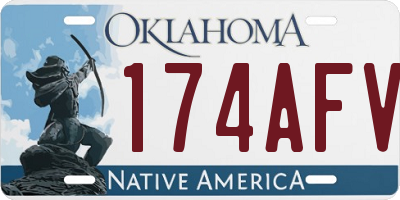 OK license plate 174AFV