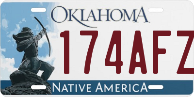OK license plate 174AFZ