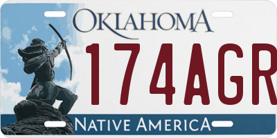 OK license plate 174AGR