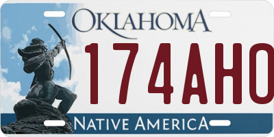 OK license plate 174AHO