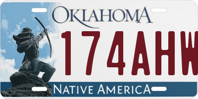 OK license plate 174AHW